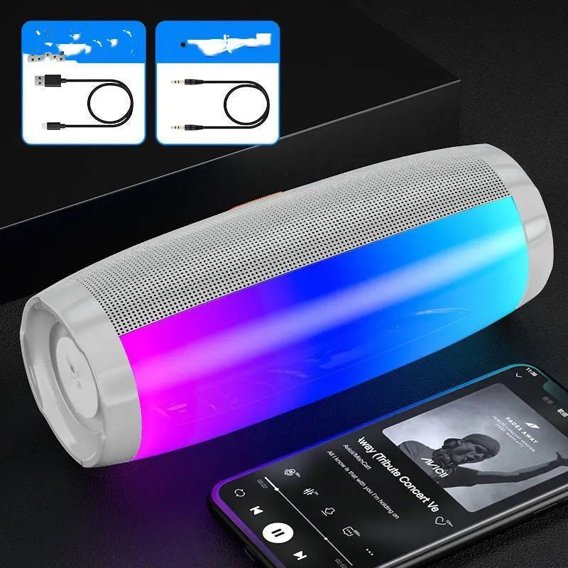 Colorful Lights Bluetooth Speaker High Volume Audio Subwoofer - Lumora