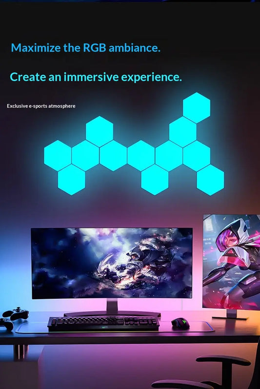 Hexagonal Smart RGB Sound-activated Breathing Light