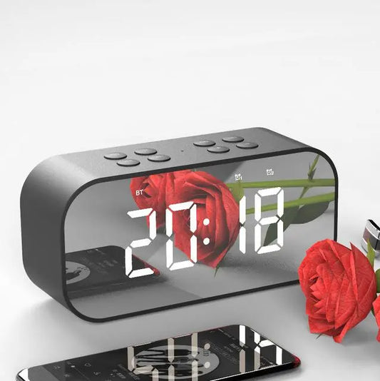 LED display Clock with Wireless Bluetooth speakers - Lumora