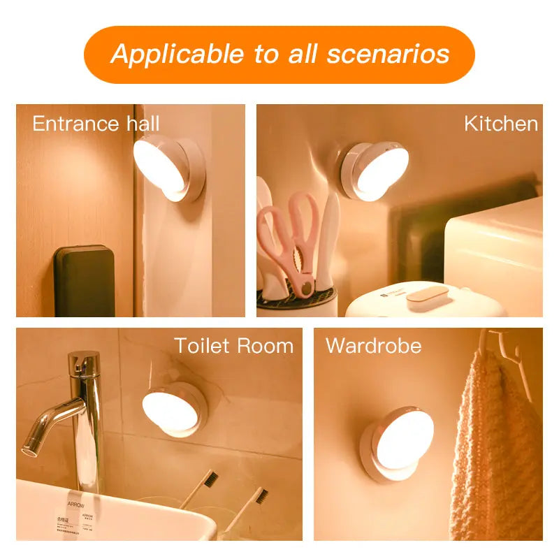 Rotating Human Body Sensor Night Light Lumora
