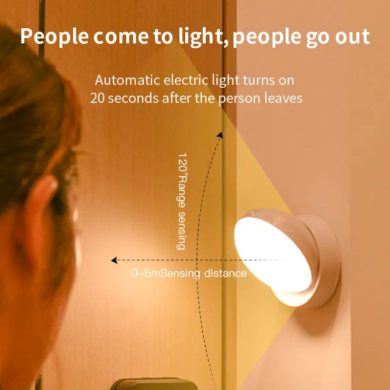 Rotating Human Body Sensor Night Light Lumora