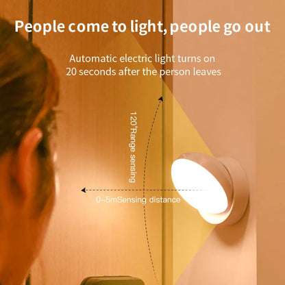 Rotating Human Body Sensor Night Light Lumora