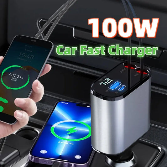 Metal Car 100W Fast Charger Lumora