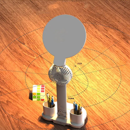 LED Clock Table Lamp With Fan - Lumora