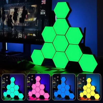 Hexagonal Smart RGB Sound-activated Breathing Light - Lumora