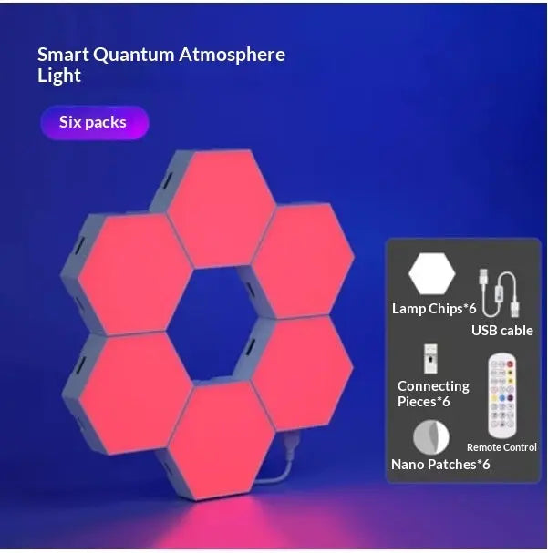 Hexagonal Smart RGB Sound-activated Breathing Light - Lumora