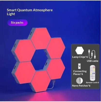 Hexagonal Smart RGB Sound-activated Breathing Light - Lumora