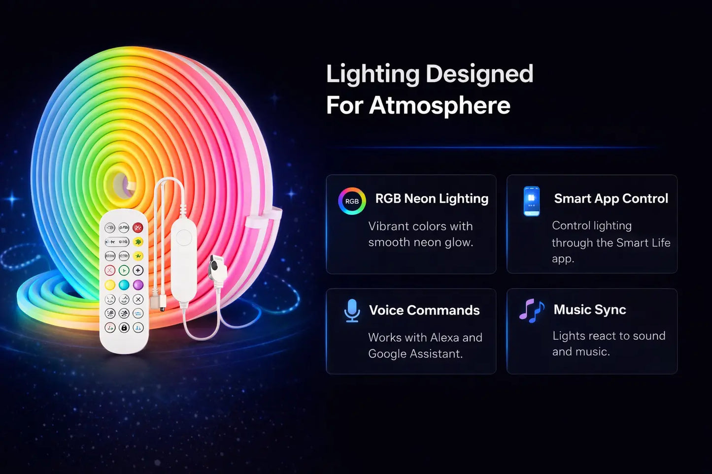 Tuya Smart Neon LED Strip Lumora
